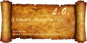Linhart Oszvald névjegykártya